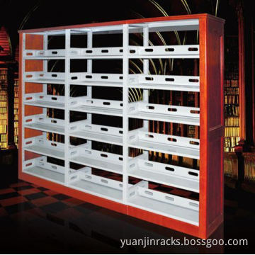 Library Furniture Double Column Factory Direct Sale Steel Bookshelf